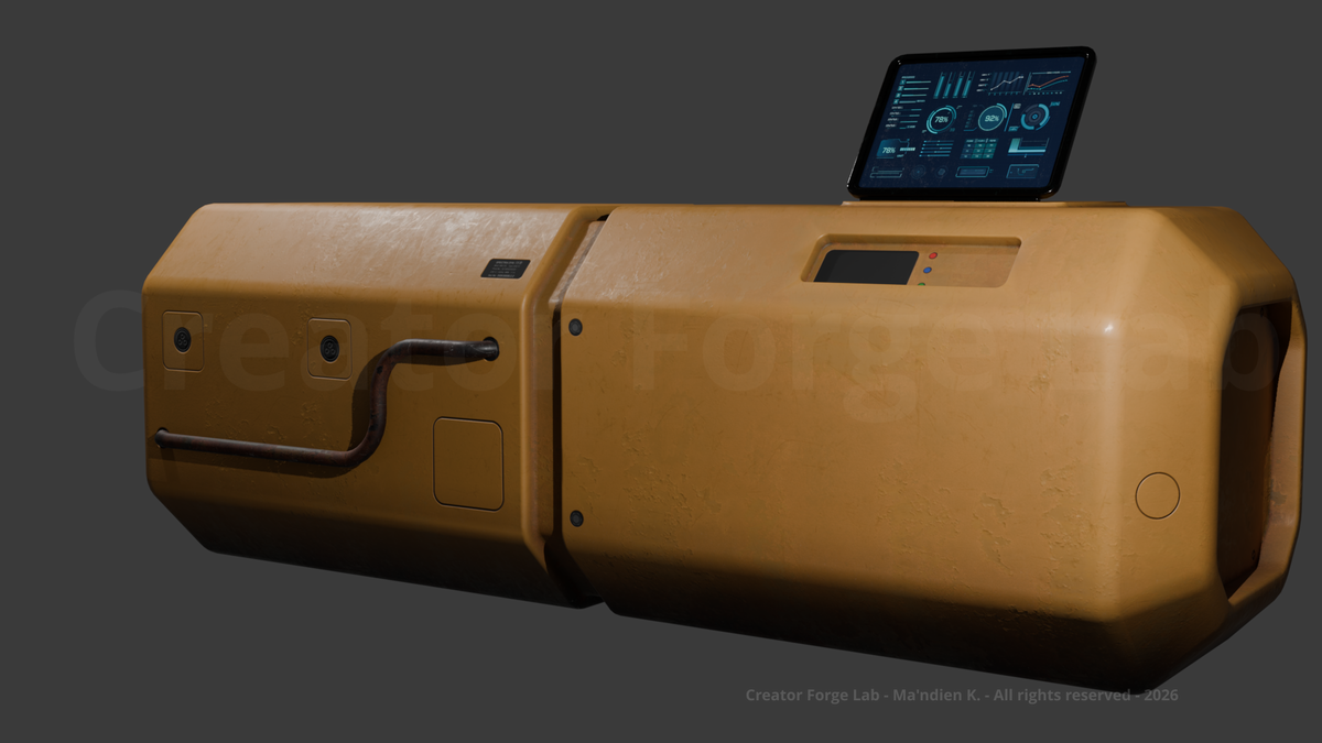 Industrial Generator 3D model - Game Ready - 4K PBR